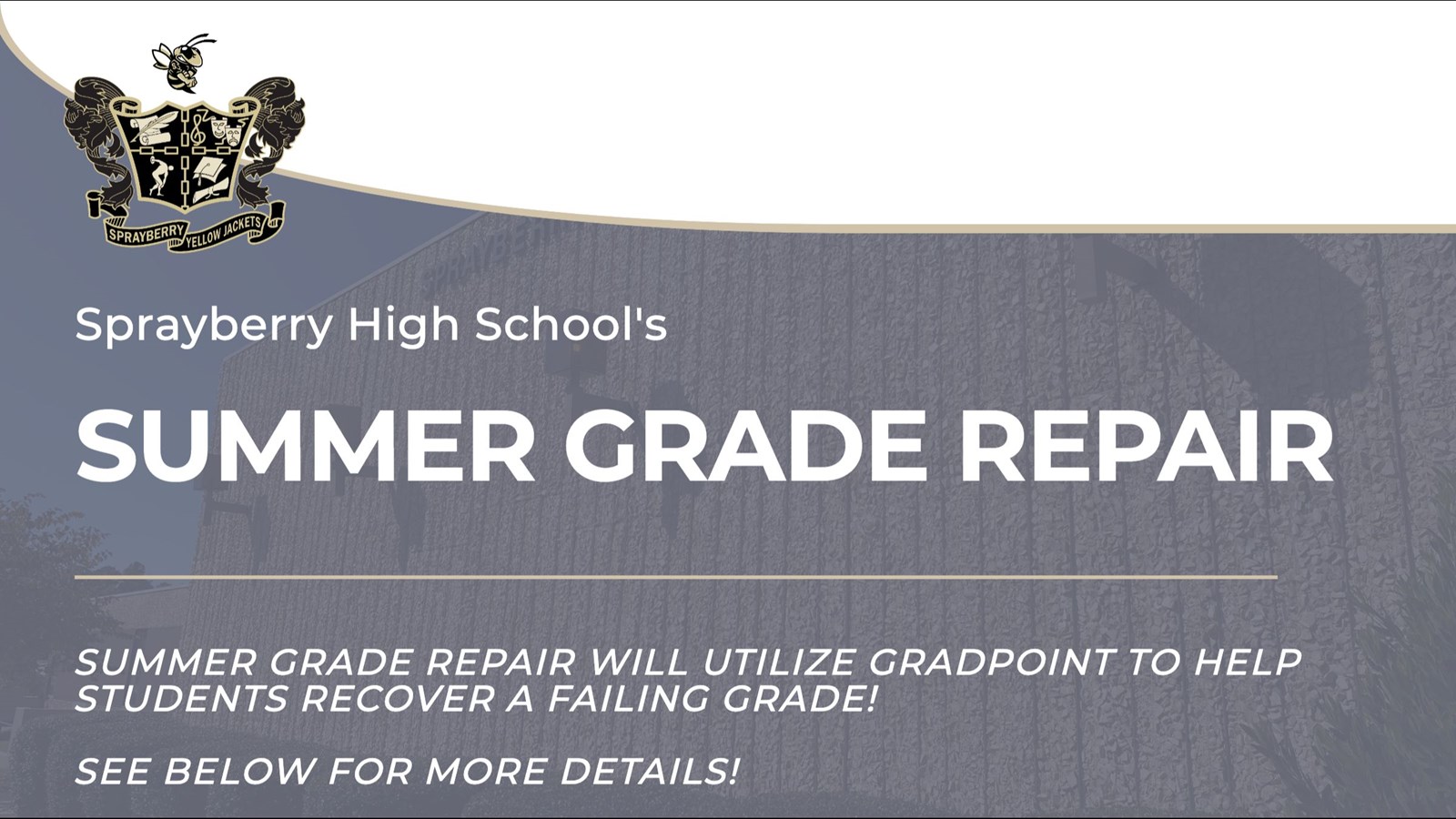 SUMMER GRADE REPAIR - Sprayberry High School